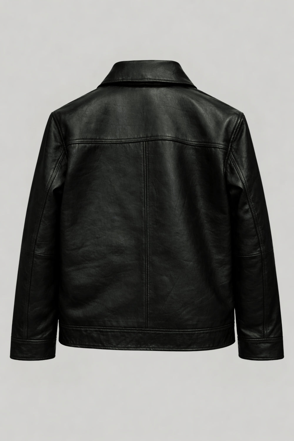 Harrington Leather Jacket in Black