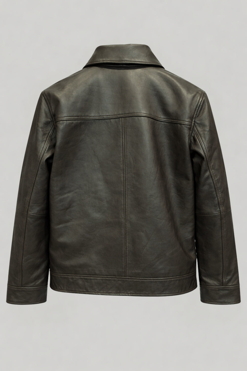 Harrington Leather Jacket in Brown