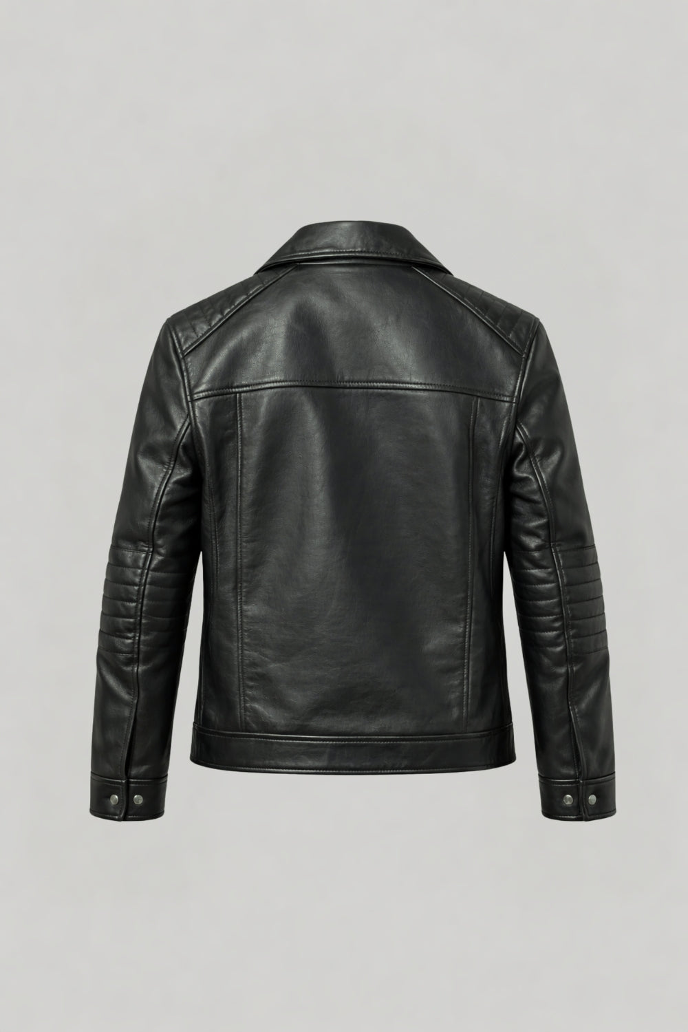Leather Biker Jacket in Black