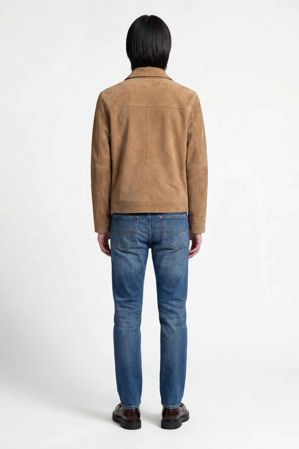 Suede Jacket in Camel