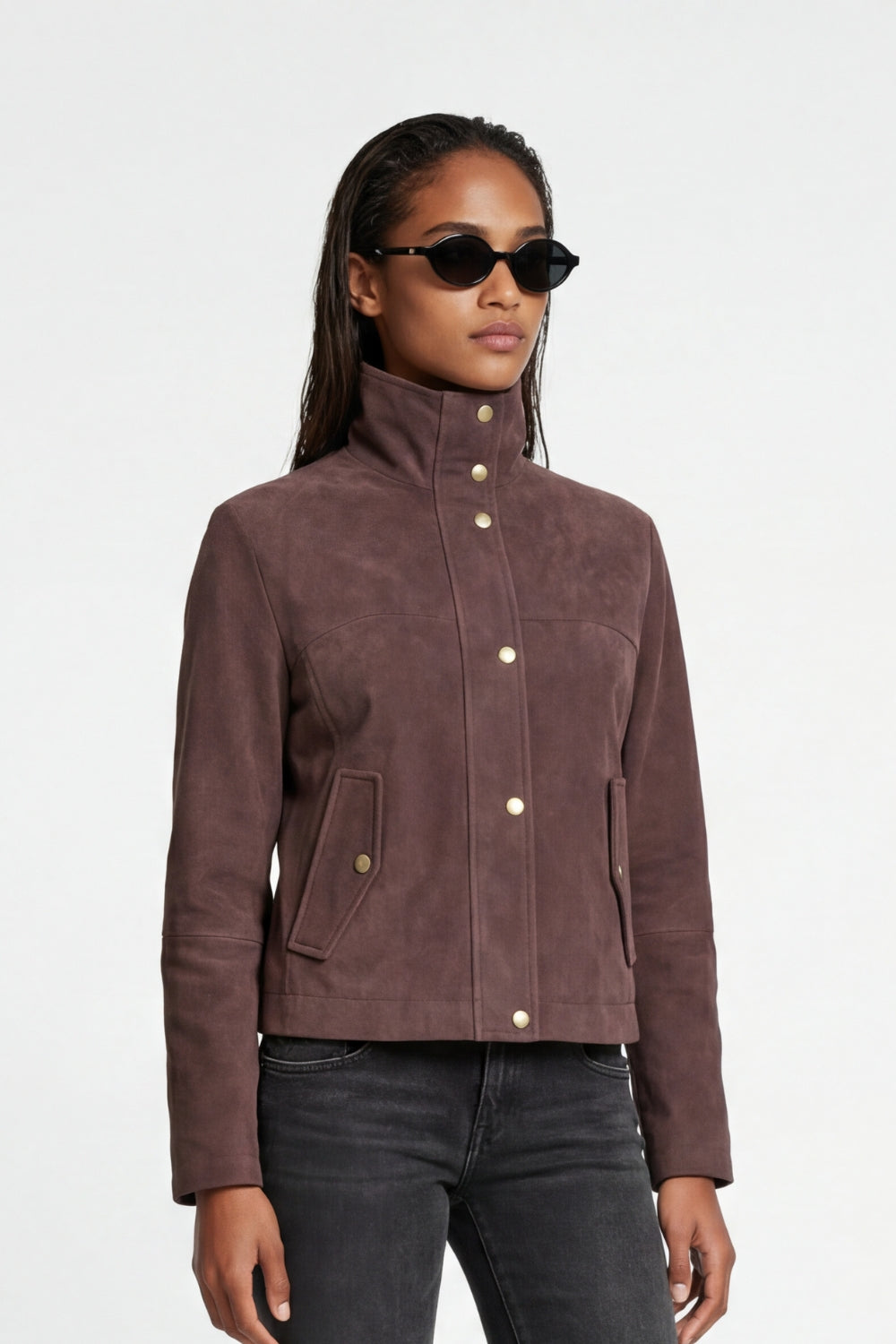 Suede Jacket in Brown
