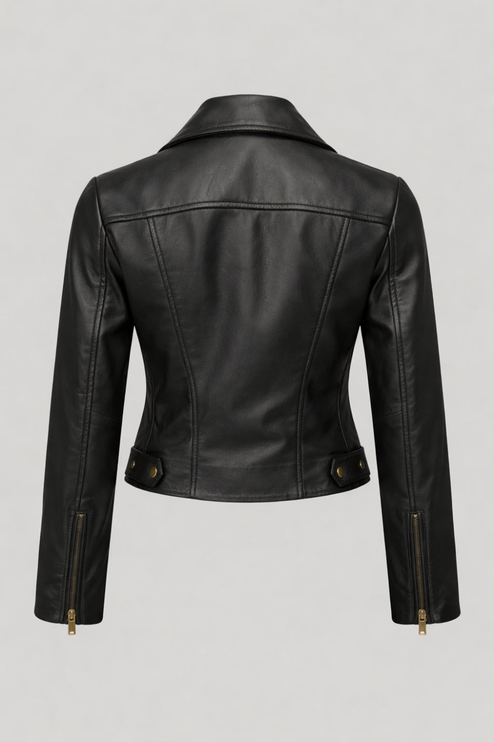 Leather Biker Jacket in Black