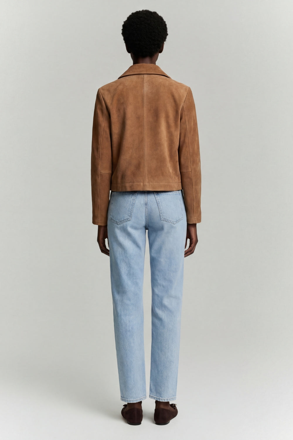 Suede Jacket in Camel
