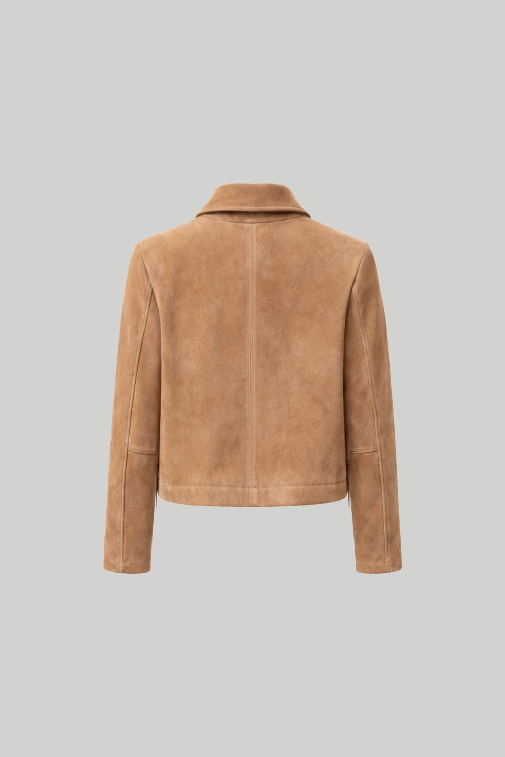 Suede Jacket in Camel