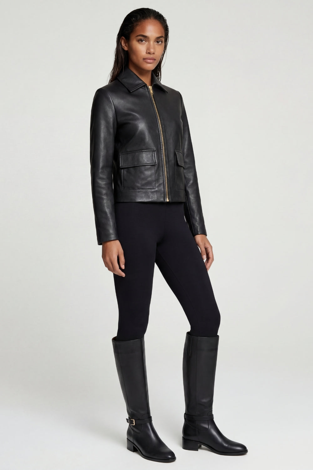 Leather jacket in Black
